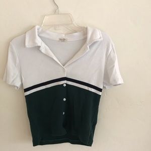 Caroline collared short sleeve top